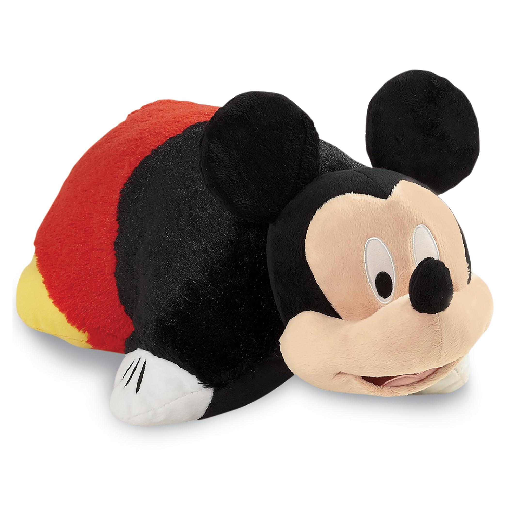 Pillow Pets Disney Mickey Mouse Stuffed Animal Plush, 16", Black/Red/Yellow