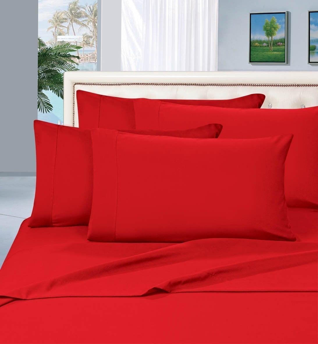 Pillowcases 2-Piece Pillowcases-, King Size - Red