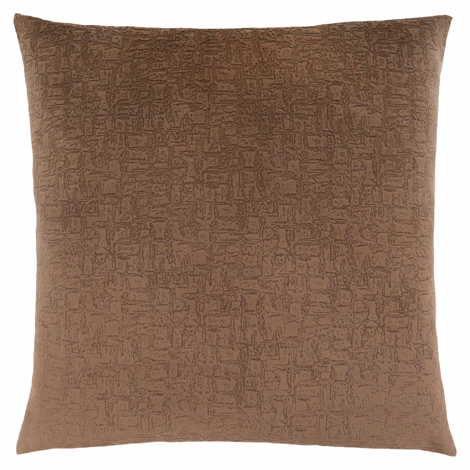 Light Brown Mosaic Velvet Square Accent Pillow 18"