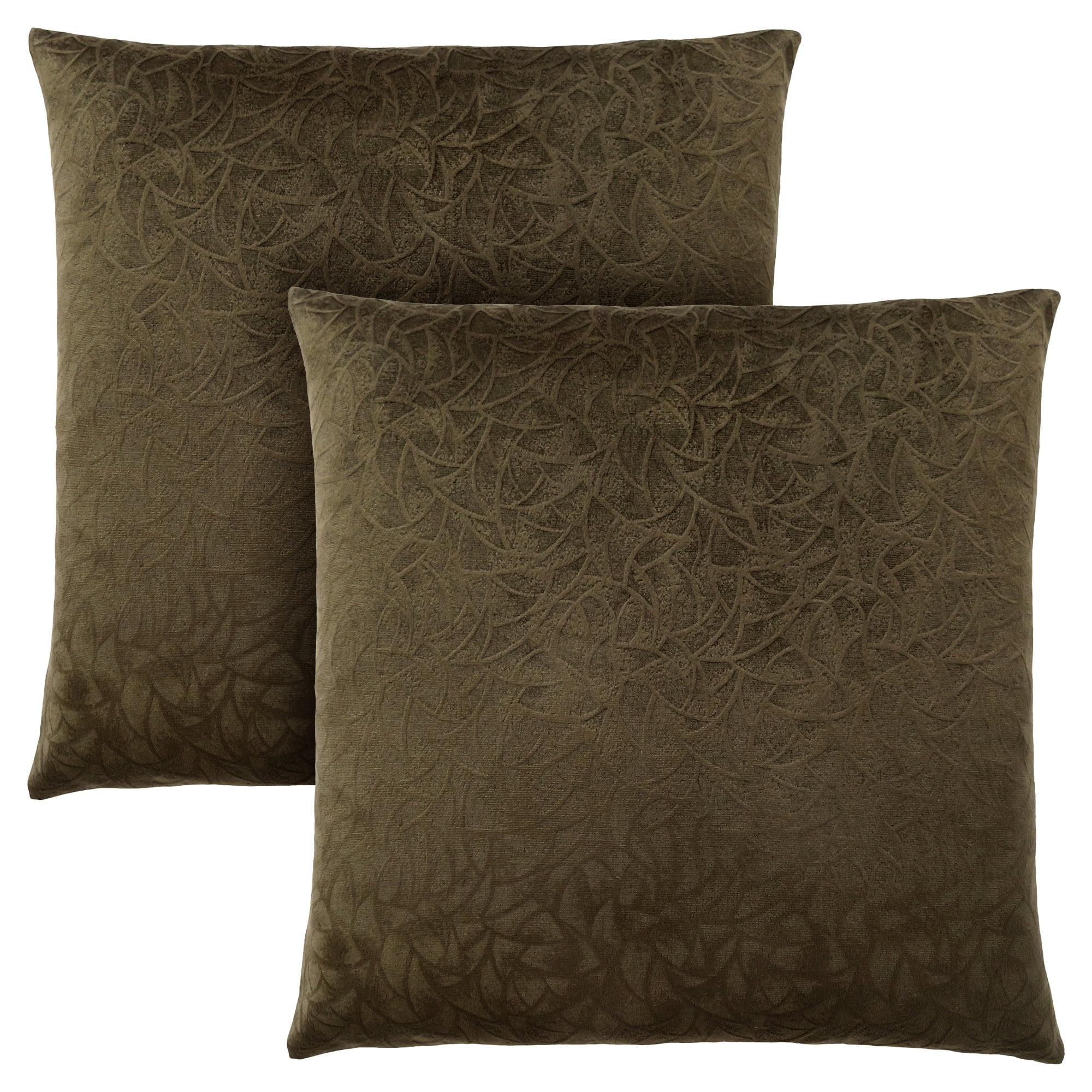 Monarch Specialties Inc. Pillows, Set Of 2, 18 X 18 Square, Insert Included, Accent, Sofa, Couch, Bedroom, Polyester (Set of 2)
