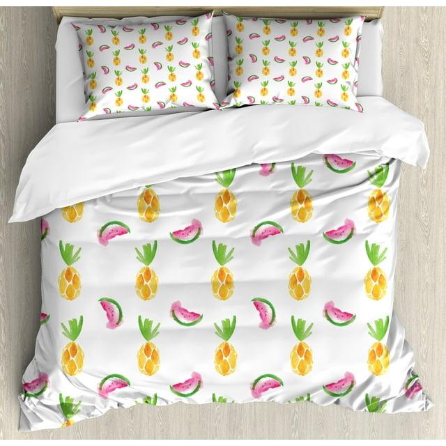 Pineapple Coastal Duvet Cover Set