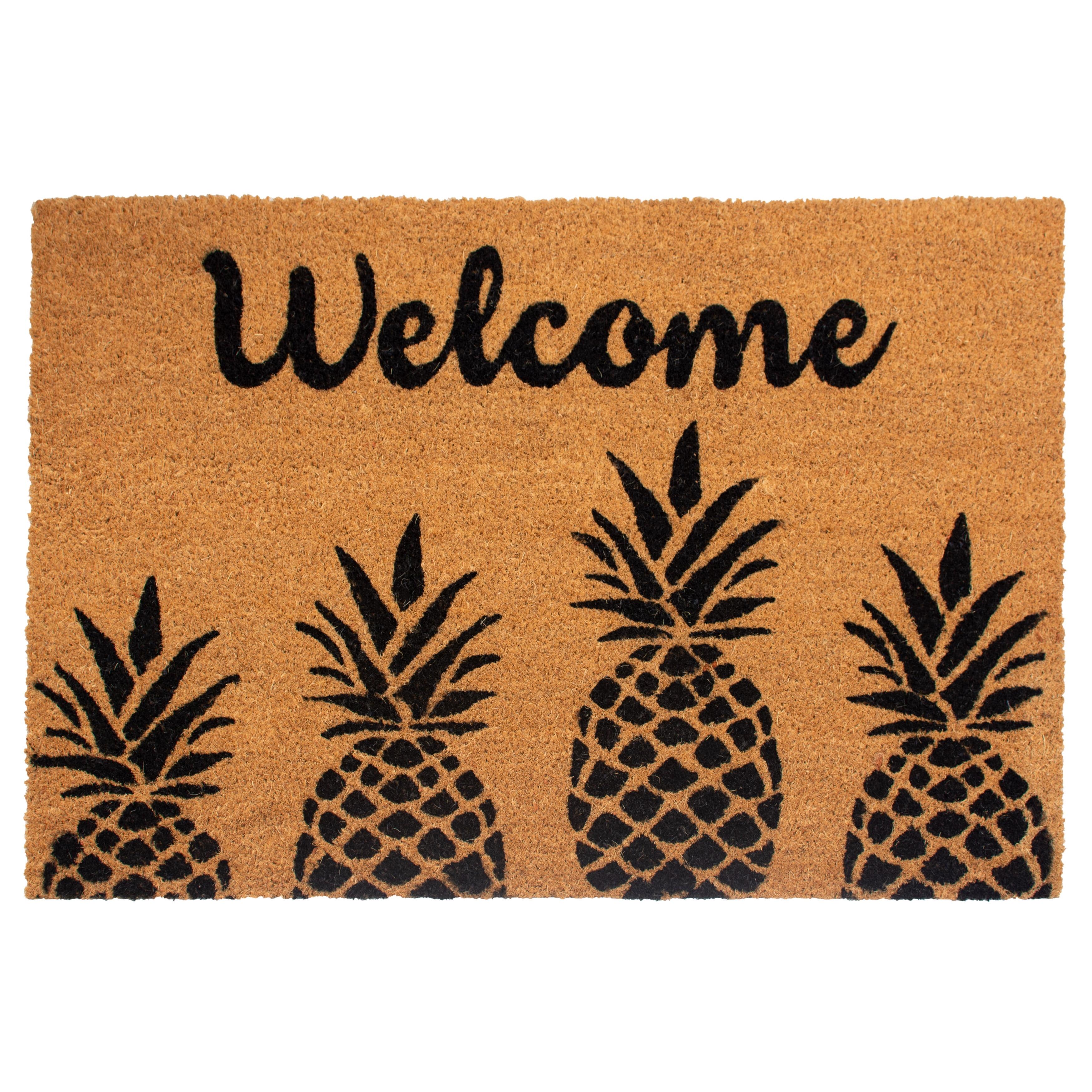 Welcome Pineapple Coir Outdoor Doormat 17" x 29"