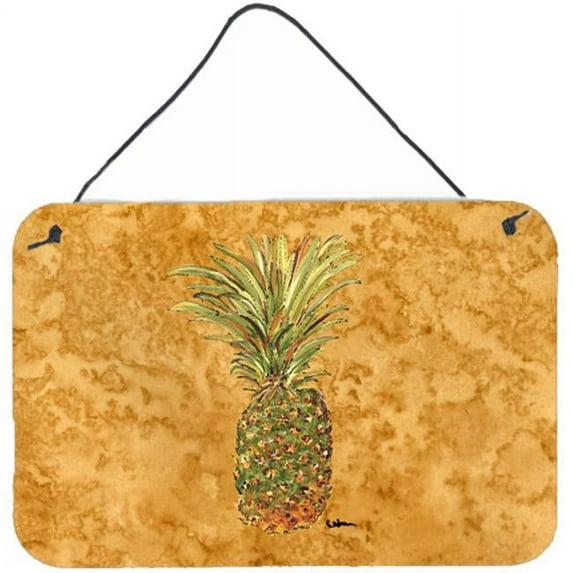 Pineapple Indoor Aluminium Metal Wall Or Door Hanging Prints