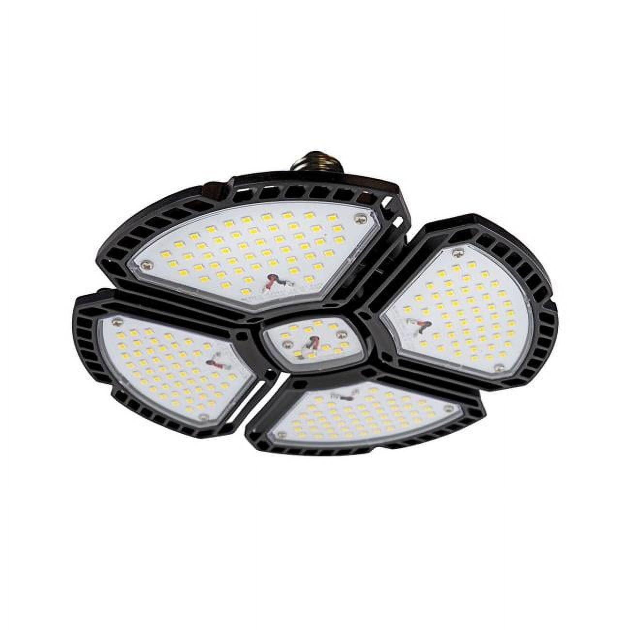 LED Garage Light,100W (900W Equivalent) 15000 Lumen 4-Head Deformable Ceiling Light, 5000K Daylight