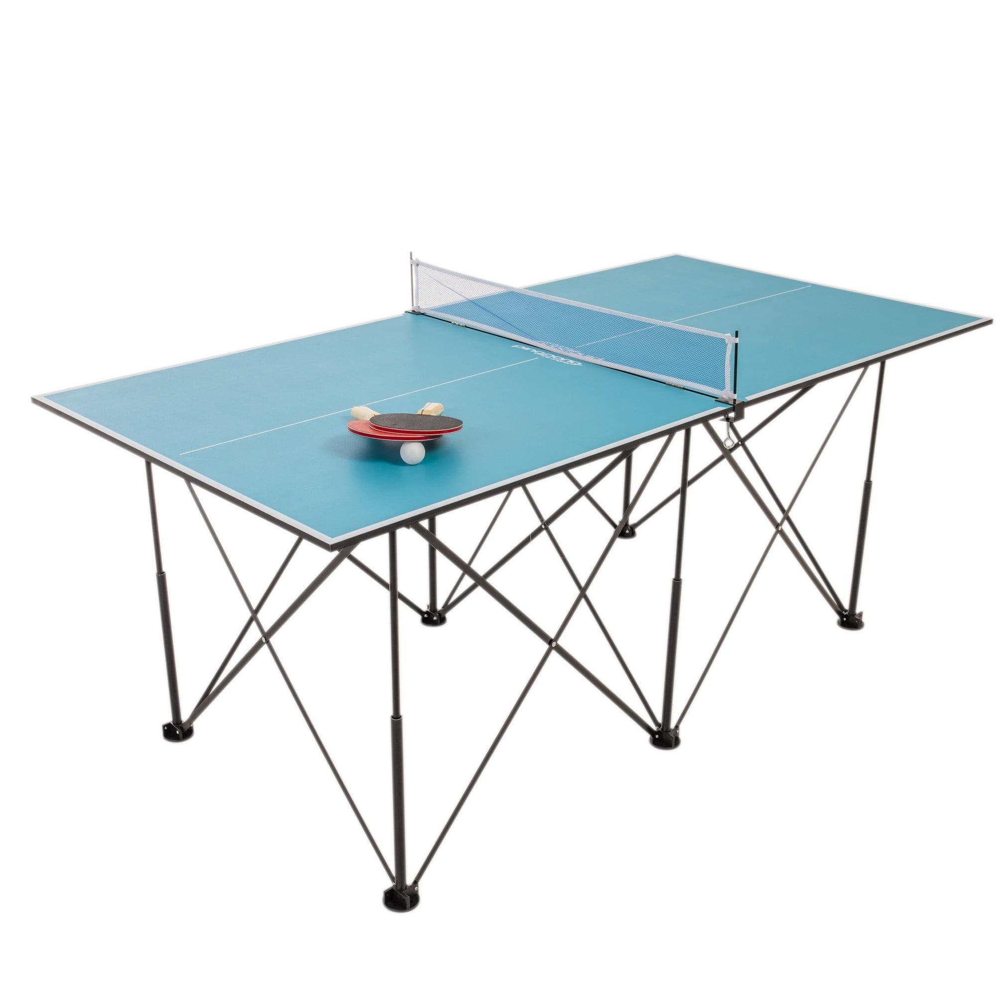 Ping-Pong Pop up Foldable Indoor Table Tennis Table with Paddles and Balls (19mm Thick)