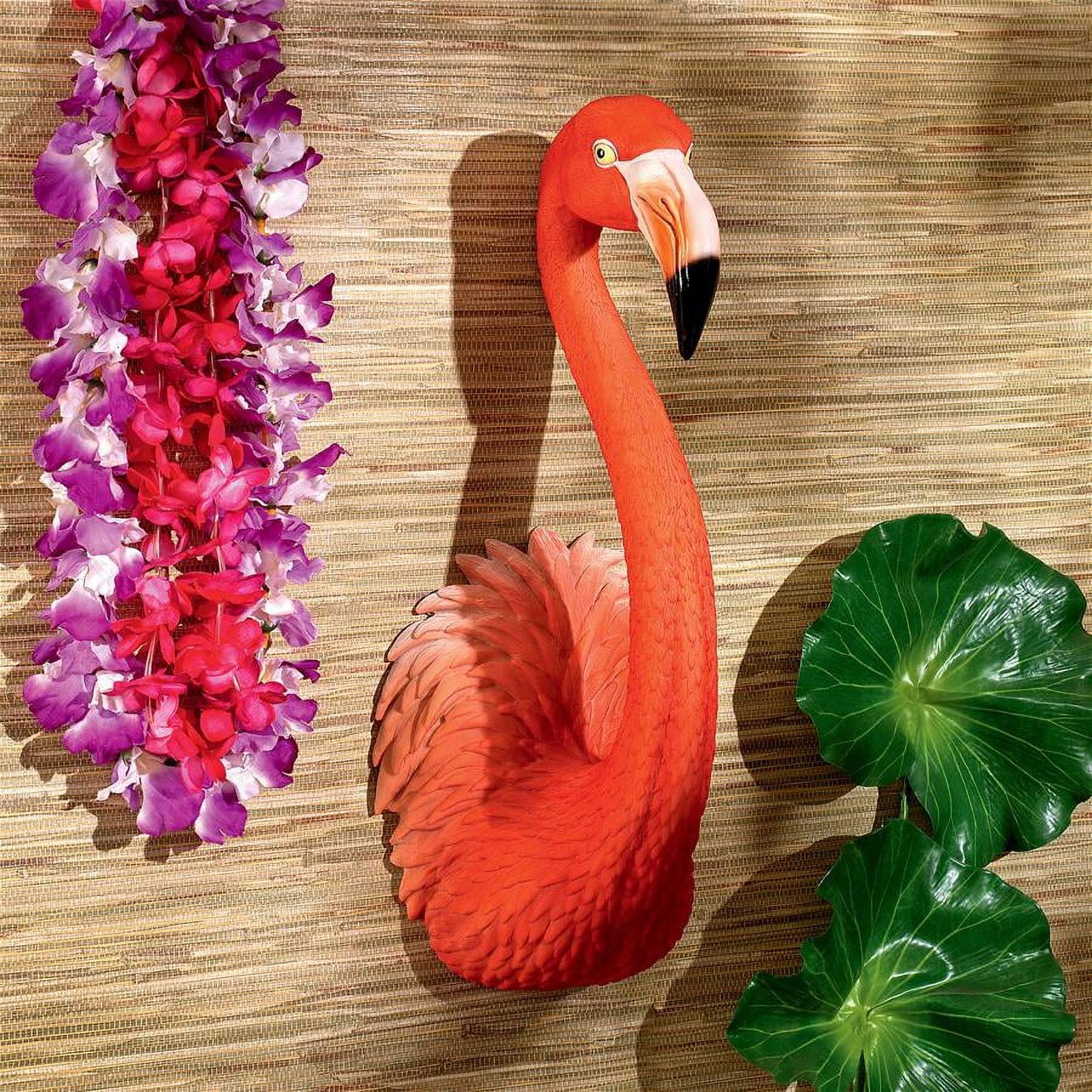 Pink Flamingo Tropical Wall Sculpture