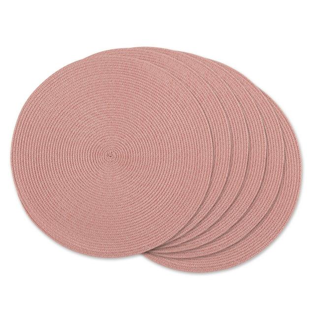 Pink Sorbet Round PP Woven Placemat (Set of 6)