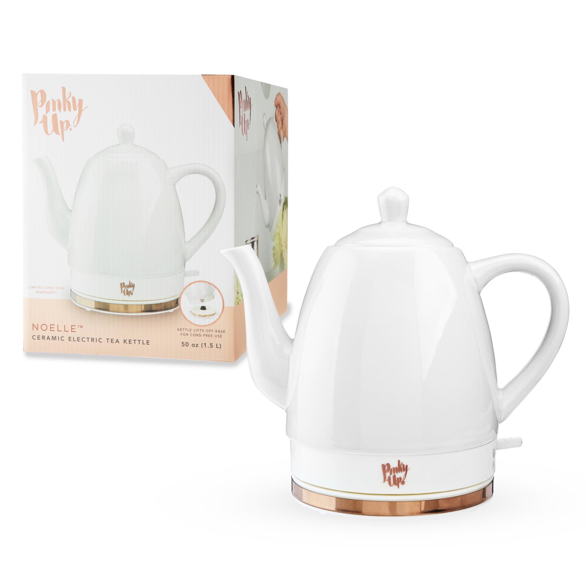 Noelle 1.5L Grey Ceramic and Rose Gold Electric Tea Kettle