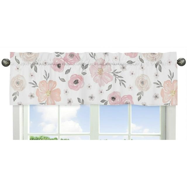 Floral Tailored 54'' Window Valance