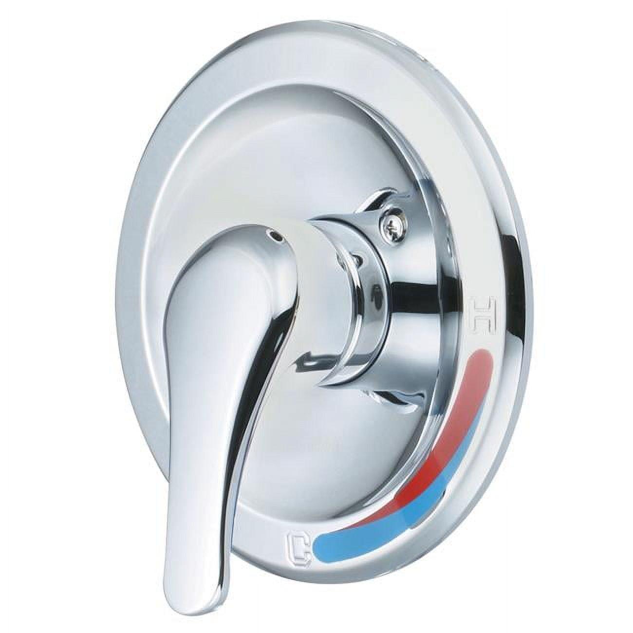 Polished Chrome Wall-Mounted Lever Handle Shower Valve Trim