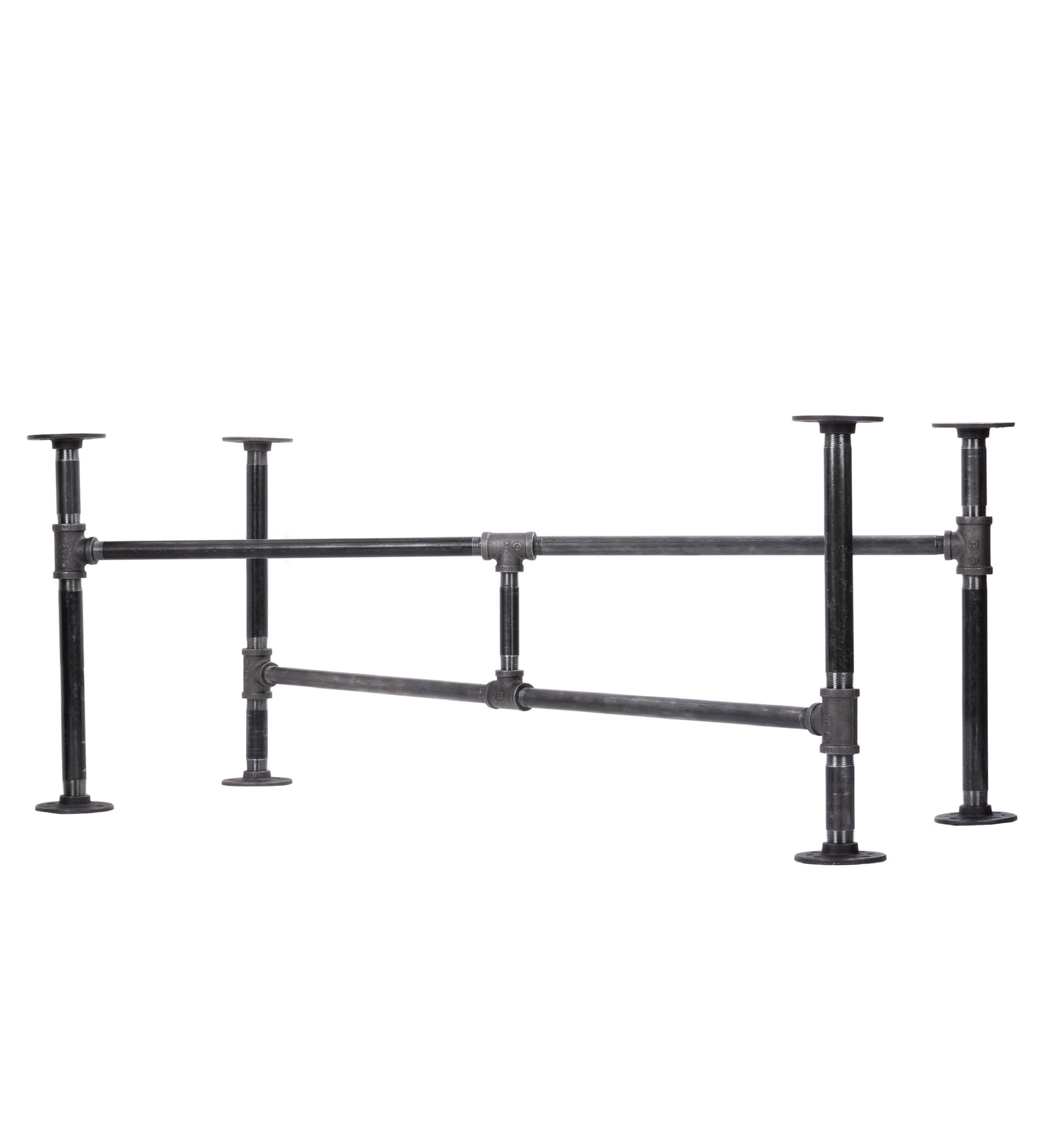 Pipe-Decor.com Turnpike Coffee Table Made with Wood Iron Steel