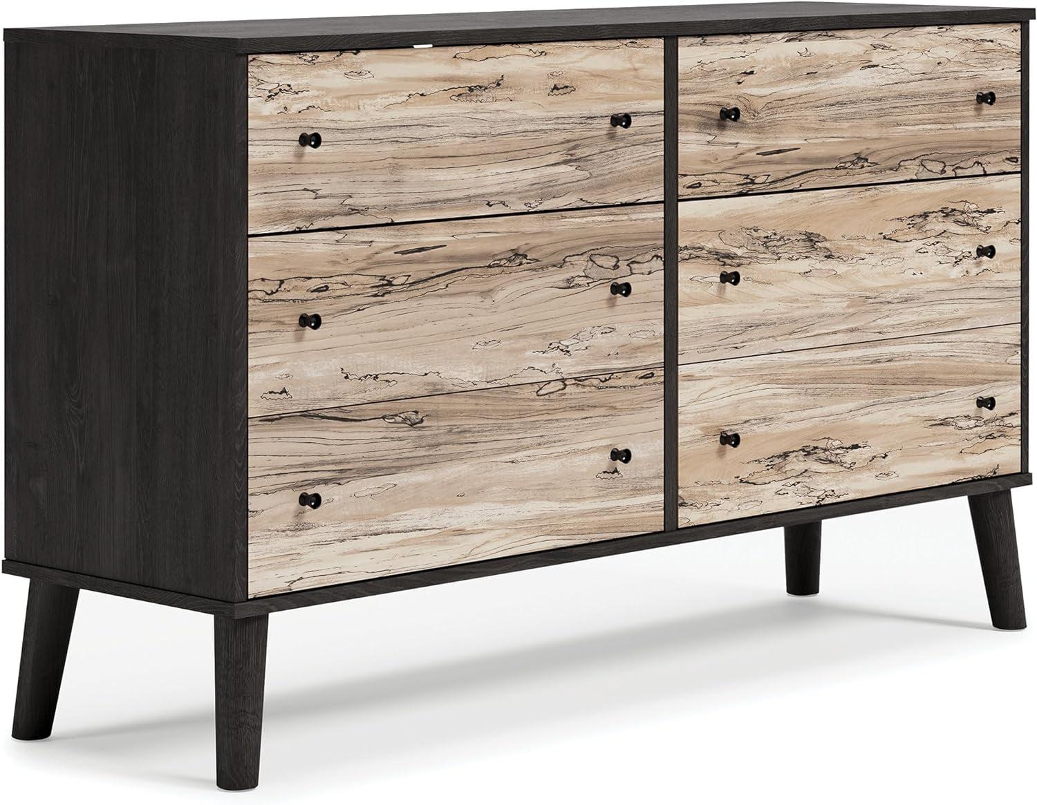 Signature Design by Ashley Contemporary Piperton Dresser, Two-tone Brown/Black