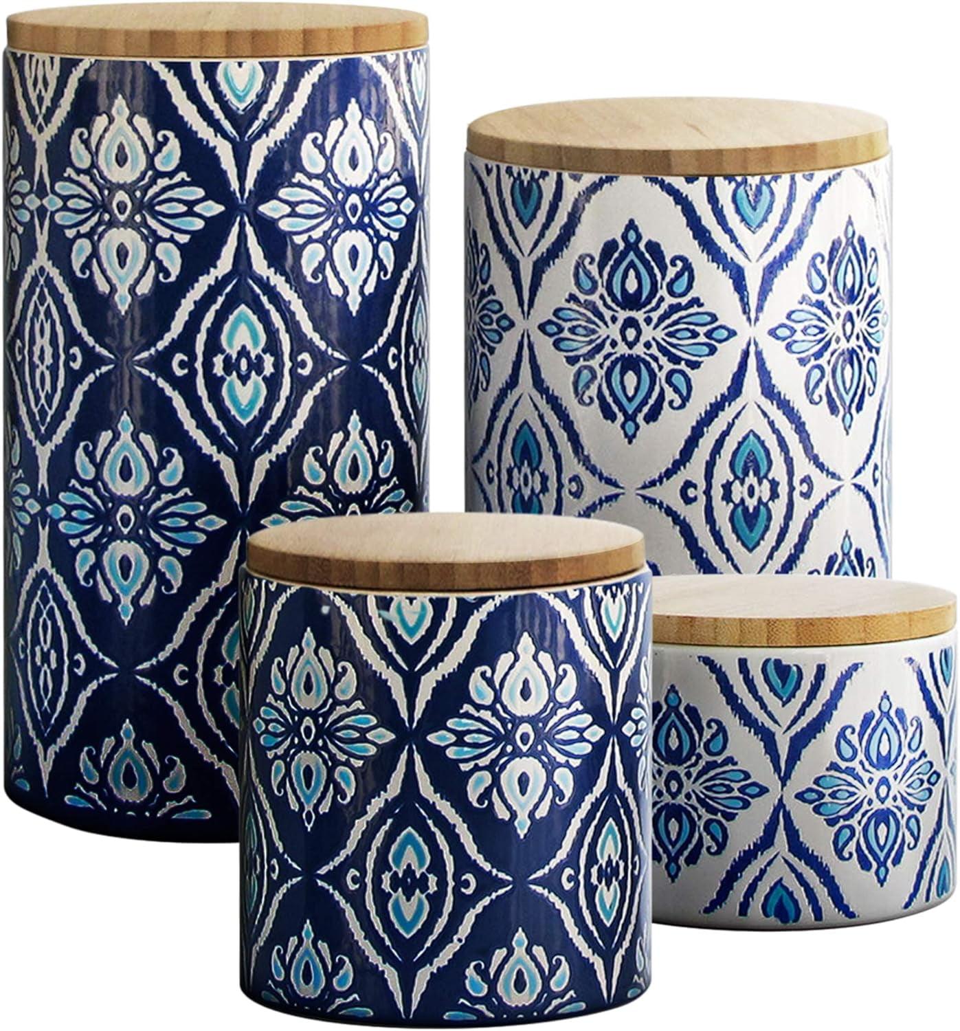Design Guild Pirouette Ceramic / Porcelain Canister - Set of 4