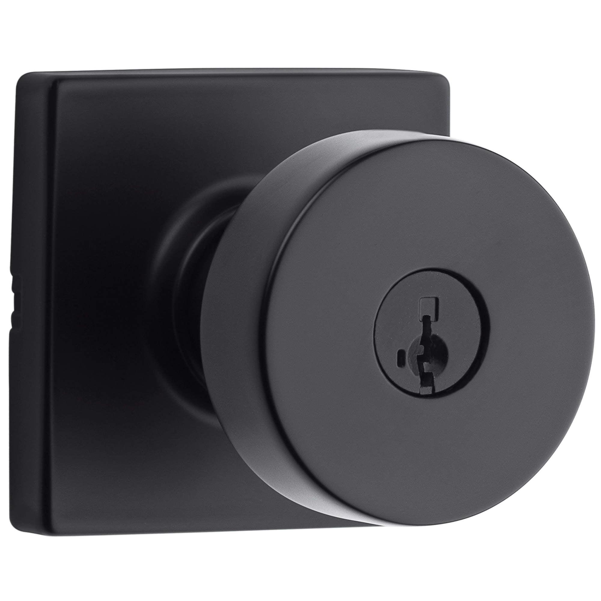 Pismo Keyed Door Knob with Square Rosette and Smartkey