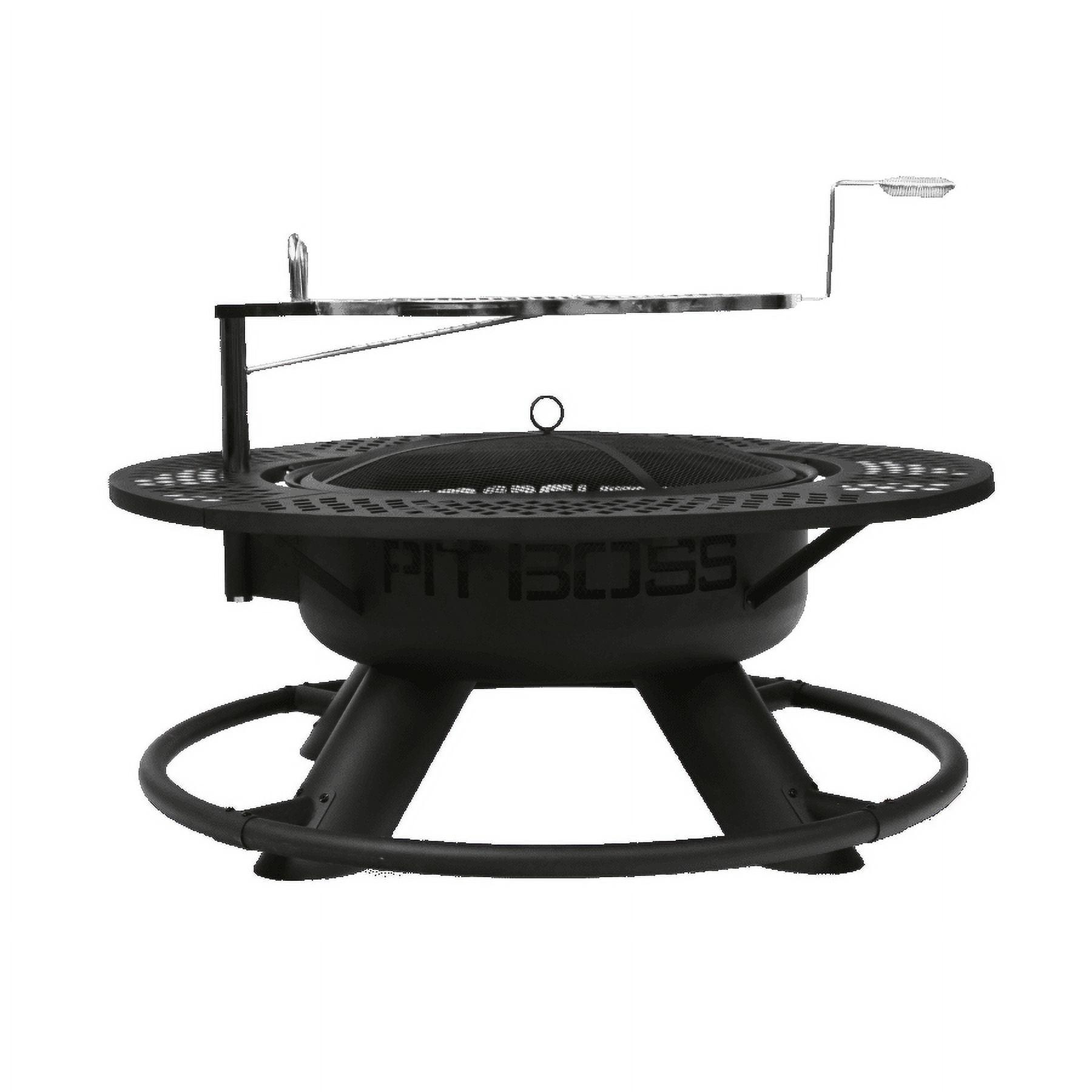 Pit Boss Black Steel Cowboy Fire Pit with Adjustable Grate