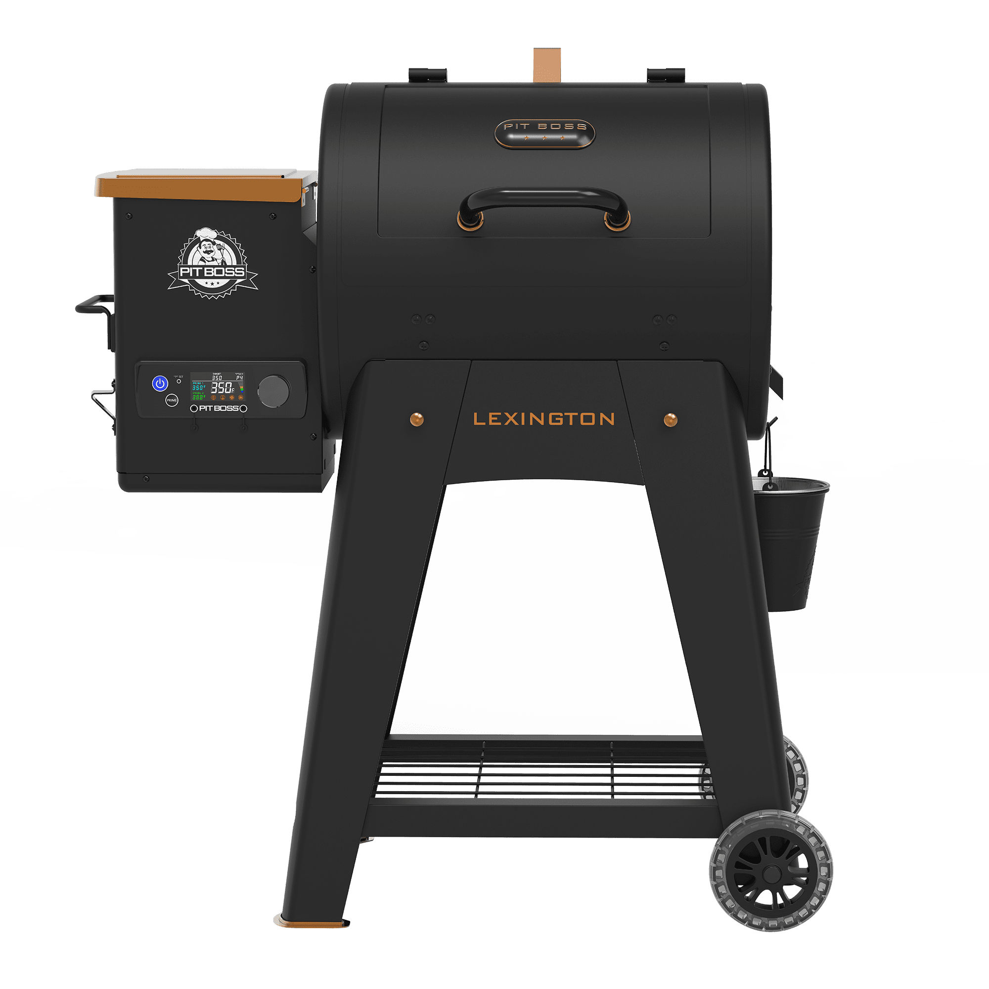 Lexington 500 Sq In Black Steel Wood Pellet Grill