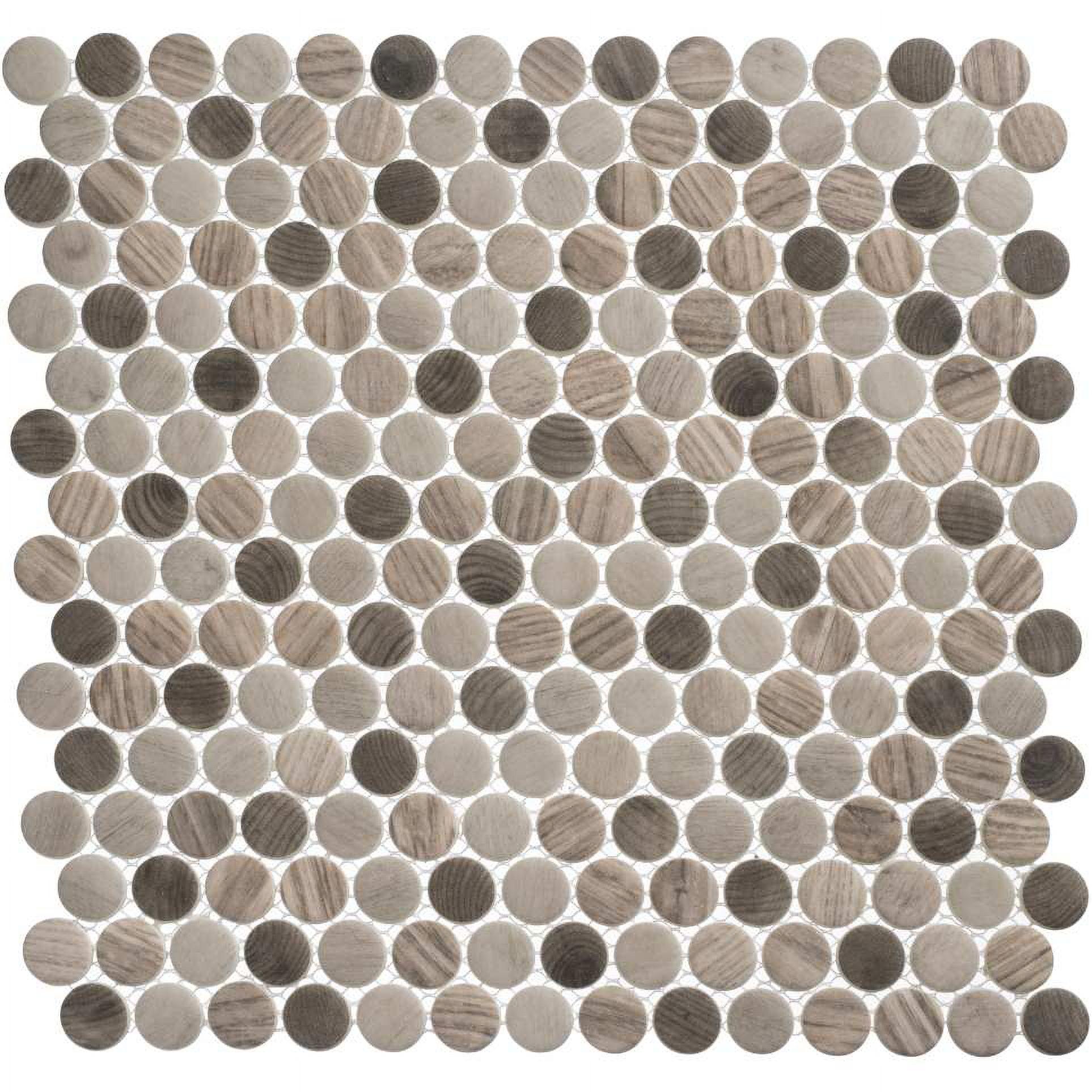 Pixie 3/4" Penny Round Glass Mosaic Kitchen Backsplash, Bathroom, Shower, Pool, Wall and Floor Tile