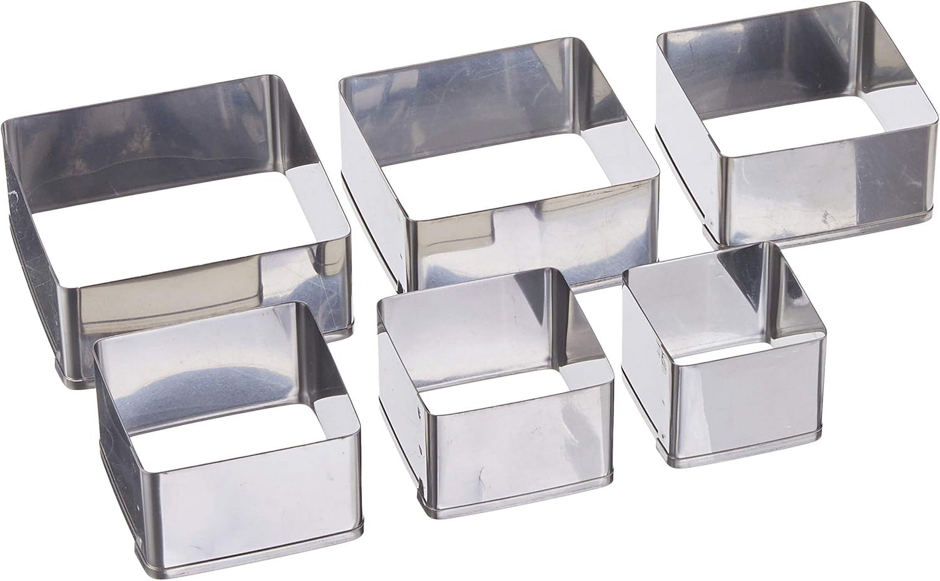 Stainless Steel Square Cookie Cutter Set, 6 Pieces