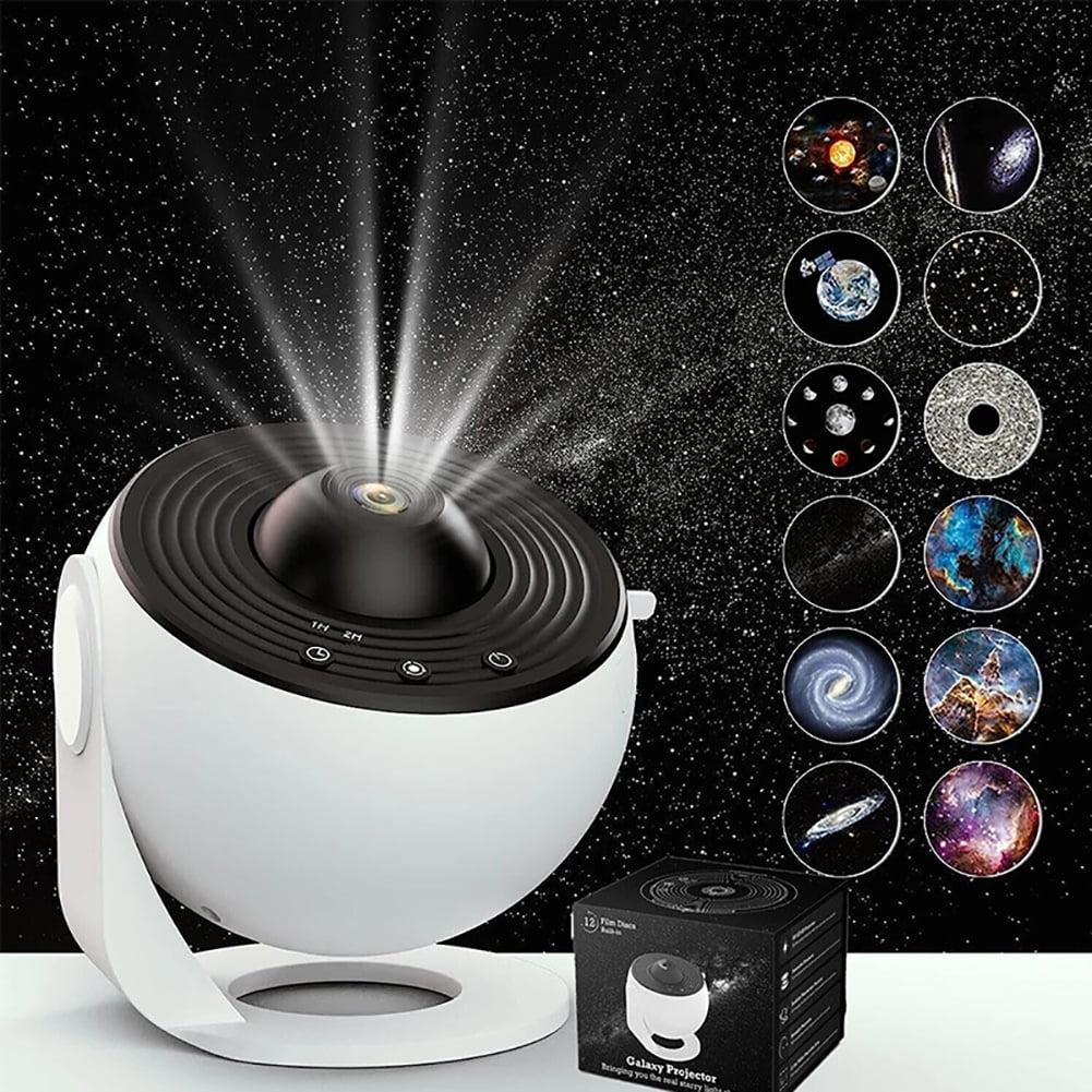 Planetarium Galaxy Star Projector for Bedroom Decor, 12 in 1 360° Rotating Nebula Projector Lamp, Timed Starry Night Light Projector for Kids,Home Theater, Ceiling, Room Decoration