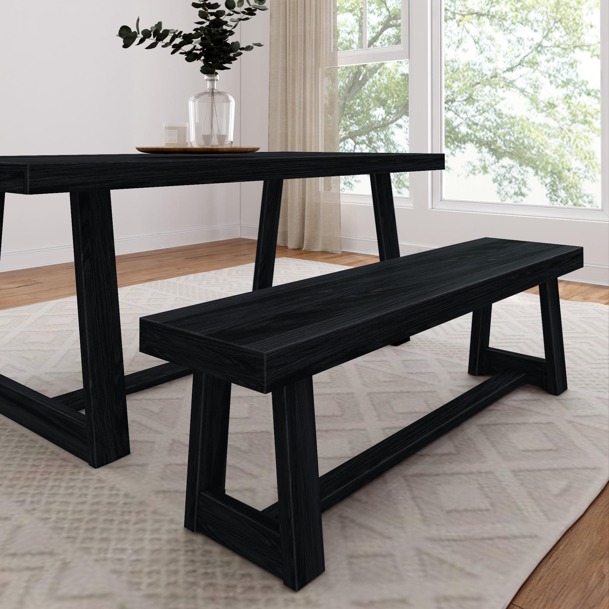 Plank+Beam  60" Classic Solid Wood Dining Bench, Bench for Dining Table
