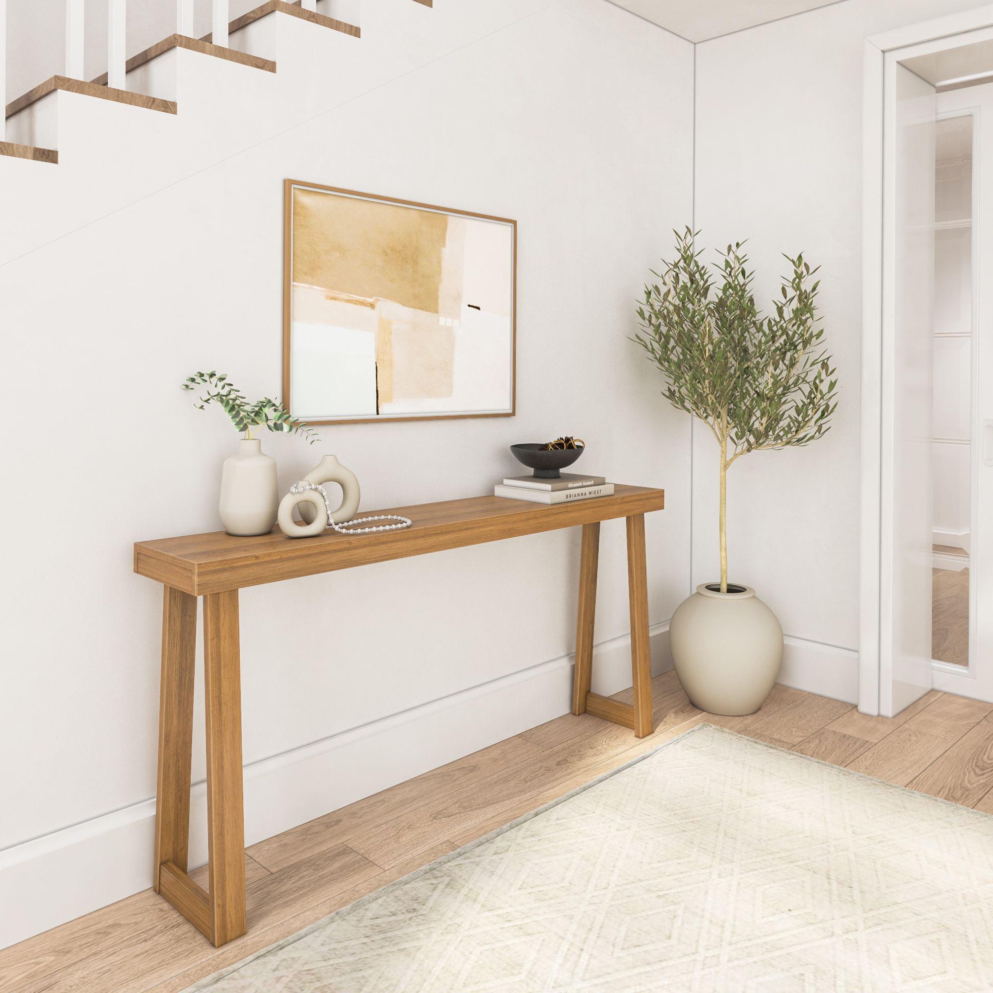 Plank+Beam 66" Classic Console Table, Solid Wood Entryway Table, Foyer Tables, Narrow Console Tables