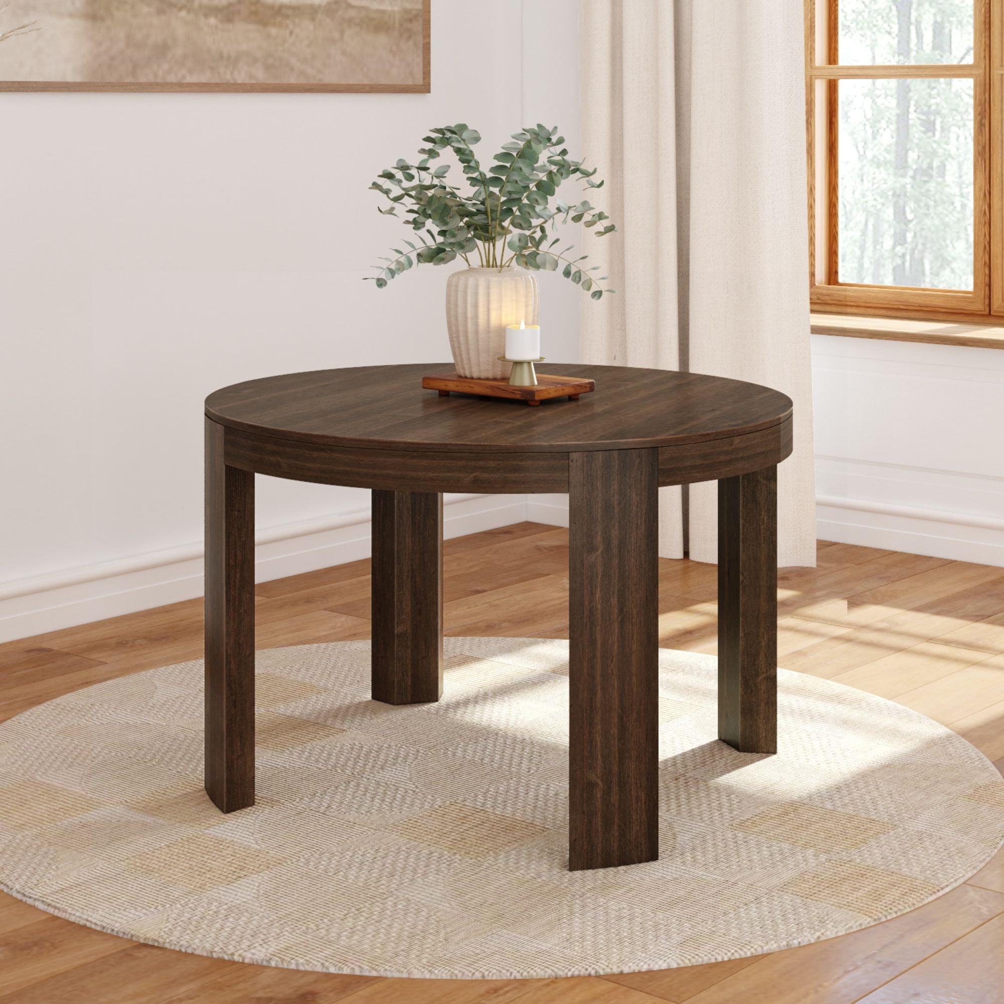 Plank+ Beam Modern Rounded Round Dining Table