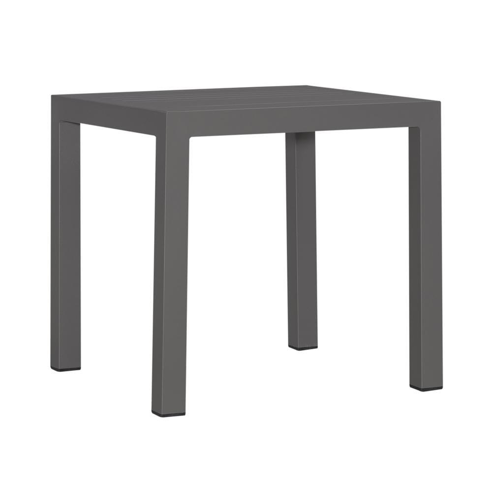 Granite Gray Cast Aluminum Outdoor End Table