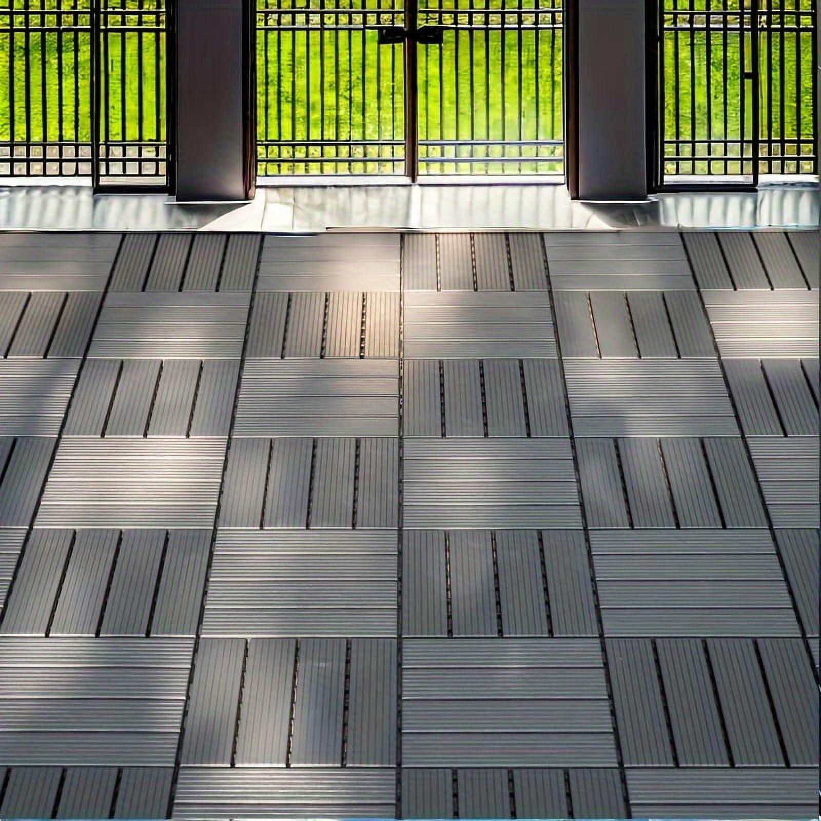 12'' x 12'' Plastic Interlocking Deck Tiles