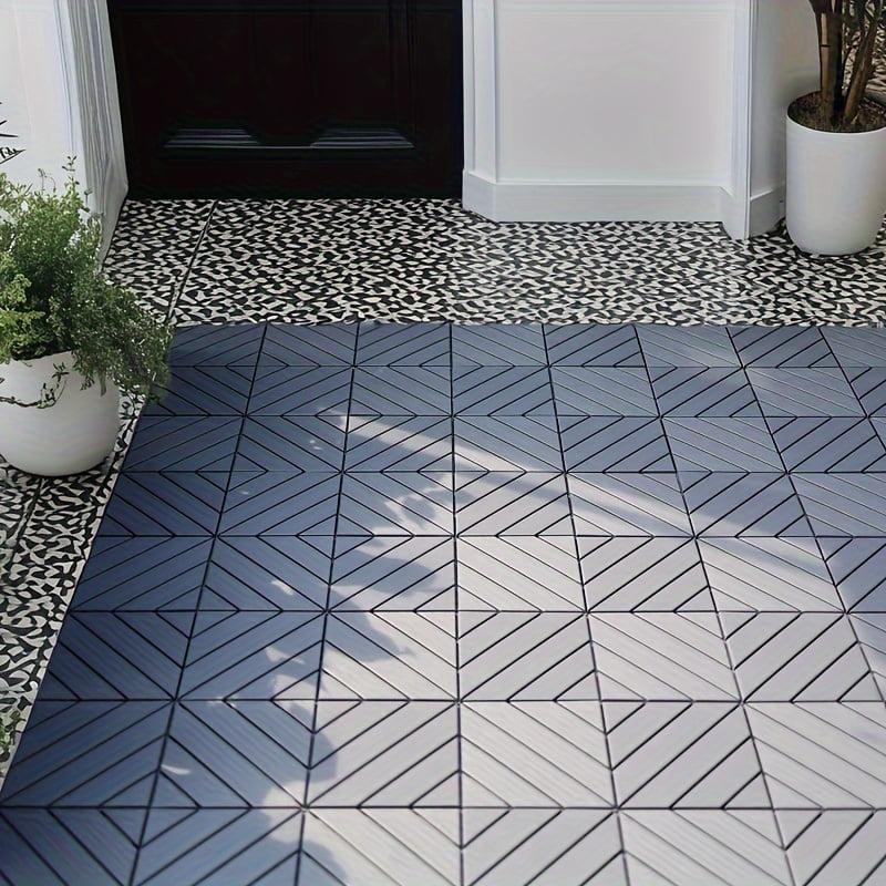 Plastic Interlocking Deck Tiles,44 Pack Patio Deck Tiles