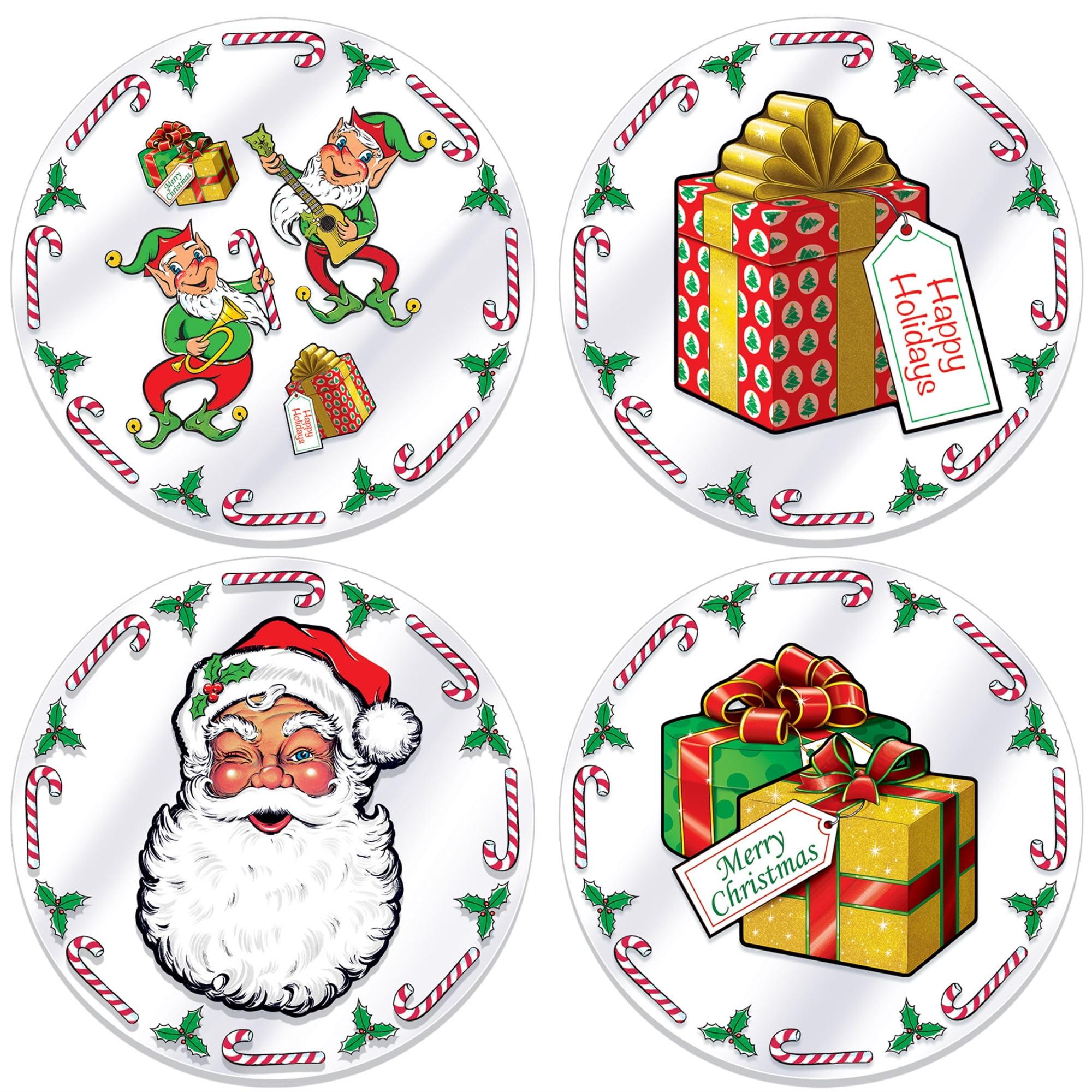 Beistle Plastic Santa's Workshop Placemats, 13", (4/Pkg) Multicolored