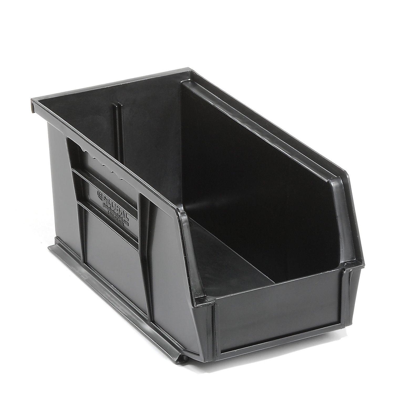 Quantum Storage Systems 269682BK Plastic Stacking Parts Storage Bin - 5.5 x 10.88 x 5 in., Black
