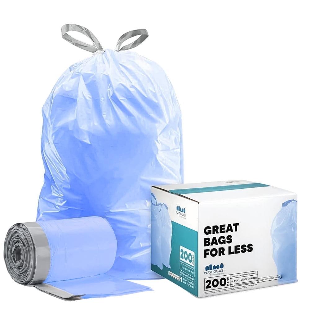 Plasticplace Trash Bags Compatible with simplehuman Code D (100 Count) Blue Recycling Bags 5.3 Gallon / 20 Liter 15.75"" x 28"