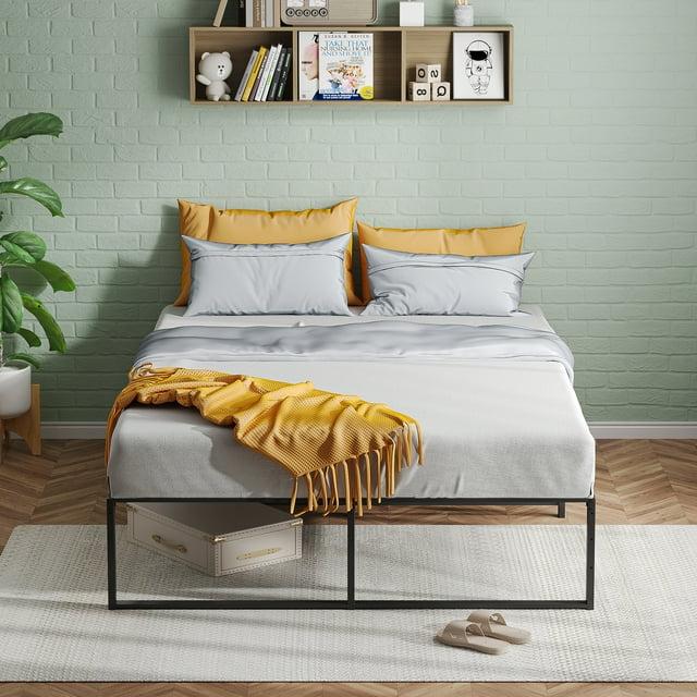 Platform Bed Frame, Metal Bed Frame 13 Inch with 3 in 1 Steel Support, Heavy Duty Metal Platform Bed Frame No Box Spring Needed Mattress Foundation Easy to Assemble, Black
