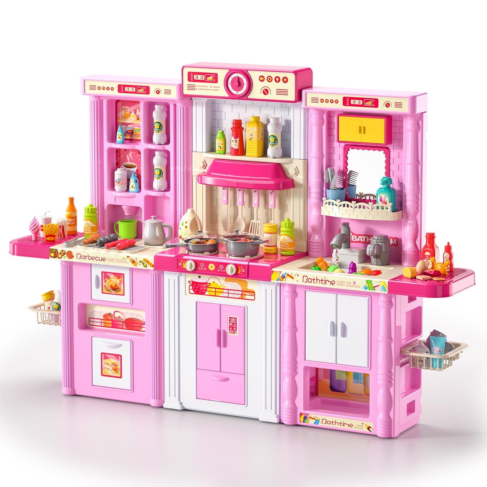 Zoomie Kids Kitchen Playset Kids Pretend Cooking Play Toy 74 Piece Accessories