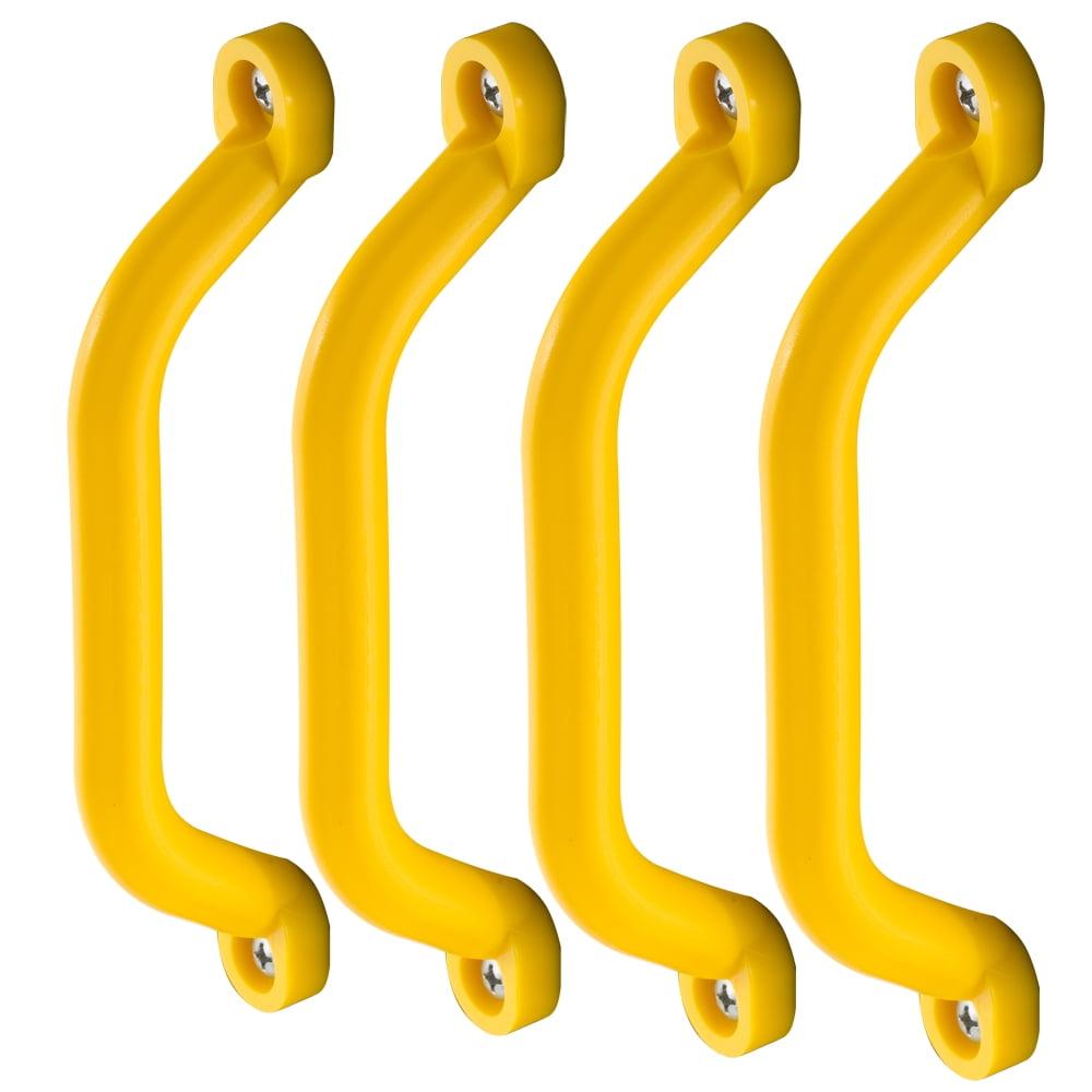 Yellow High-Density Polyethylene Safety Handles for Playsets, 9-inch, 4-Pack