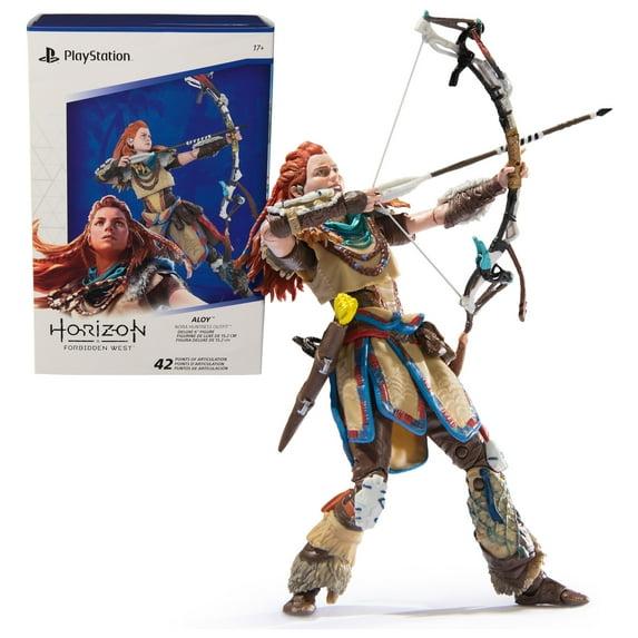 PlayStation Horizon Forbidden West, Deluxe 6” Aloy Action Figure with 15 Accessories, 17+