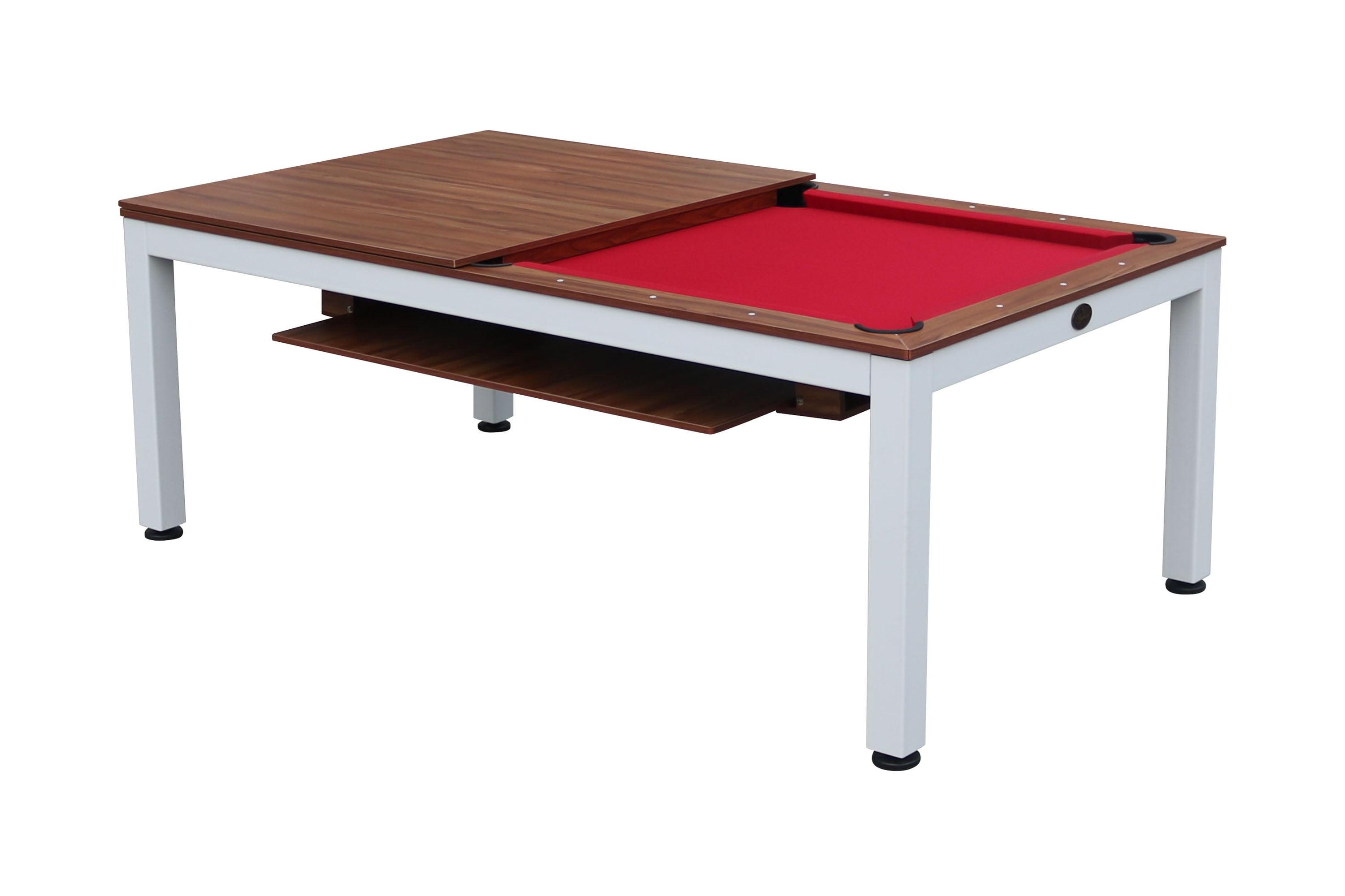 Modern Glacier 7ft Engineered Wood Pool Table with Dining Top