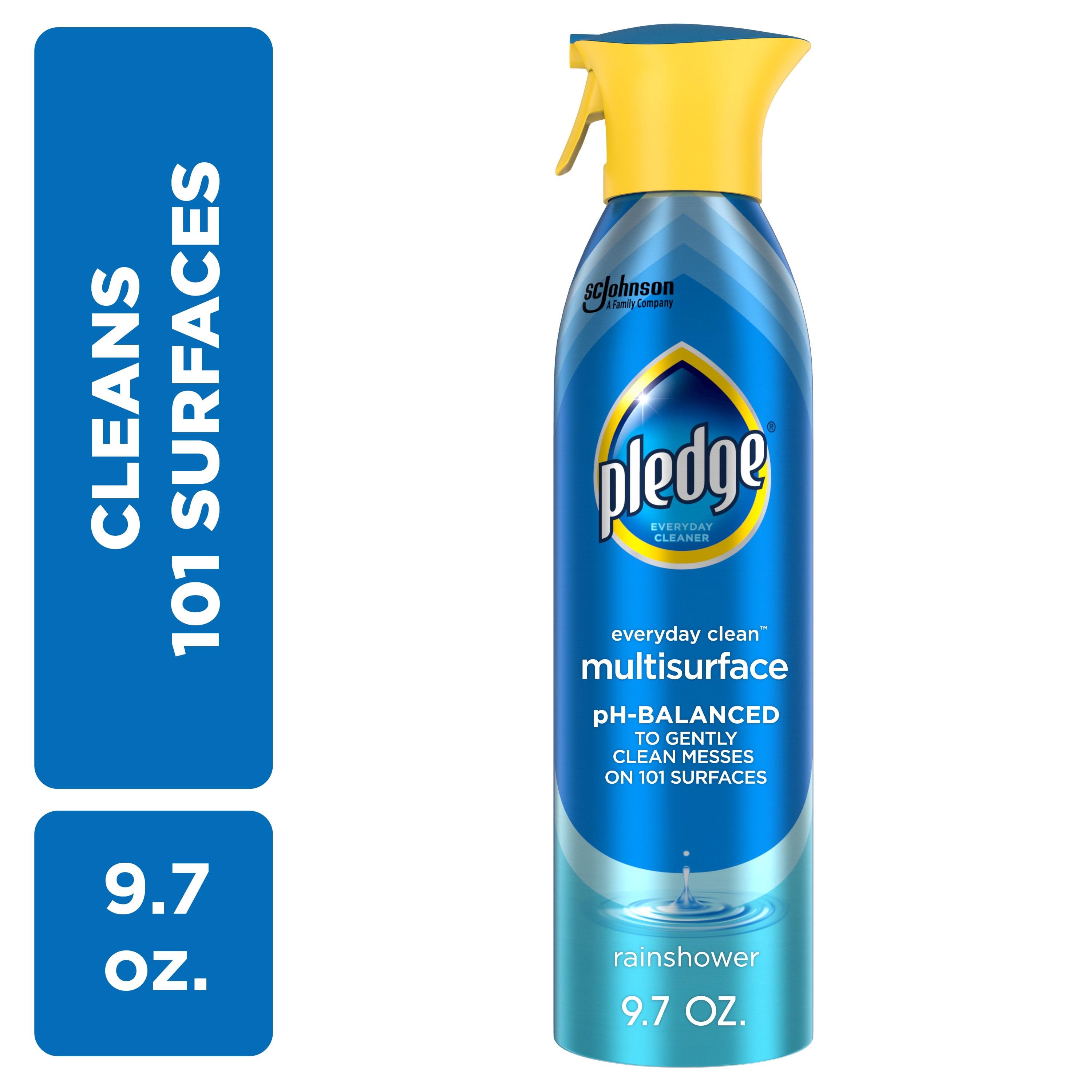 Pledge® Multi Surface Cleaner, Everyday Cleaner™, Aerosol, Rainshower Scent, 9.7 oz