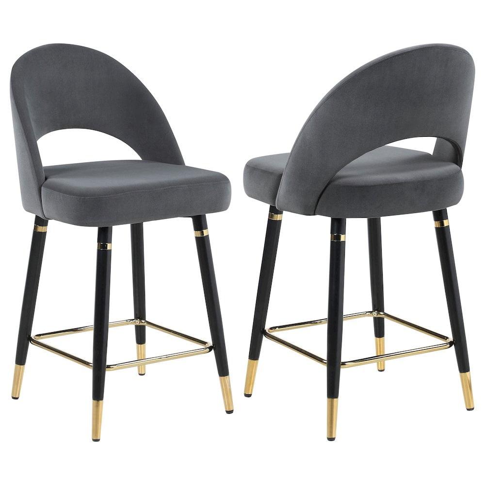 Antionette Arched Back Upholstered Counter Height Stools (Set Of 2)