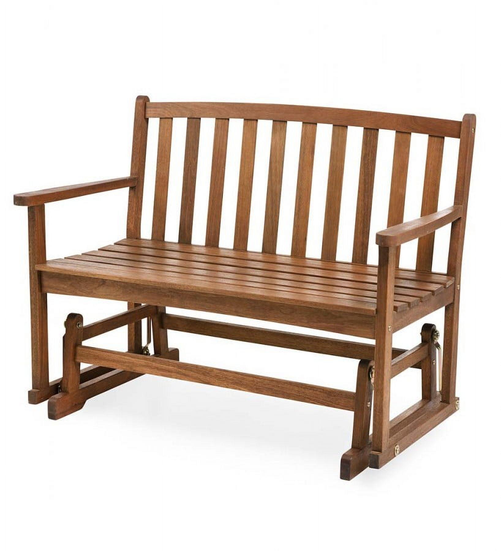 Plow & Hearth Lancaster Gliding Solid Wood Bench