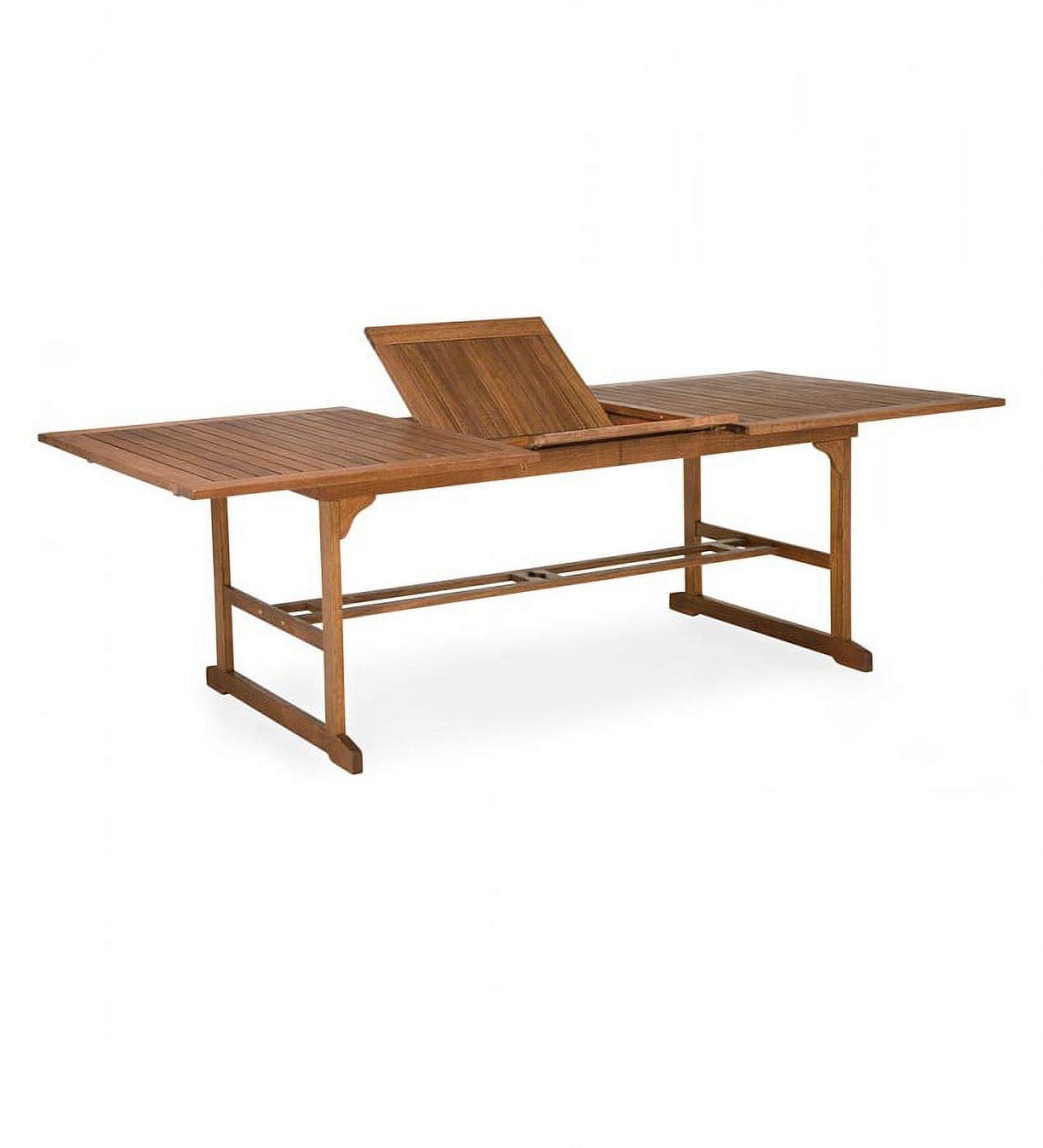 Lancaster Natural Eucalyptus Outdoor Extension Dining Table