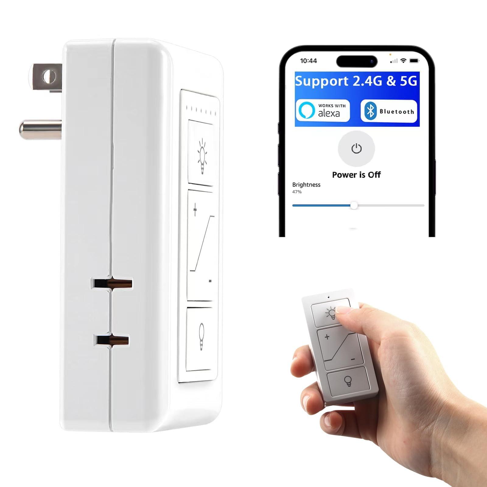 Smart Wireless Plug-in Lamp Dimmer with Remote and Voice Control