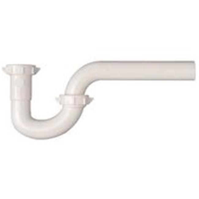 Plumb Pak PP20940 P-Trap, 1-1/2 x 1-1/2, 1-1/2 x 1-1/4 in, Slip, PVC, White