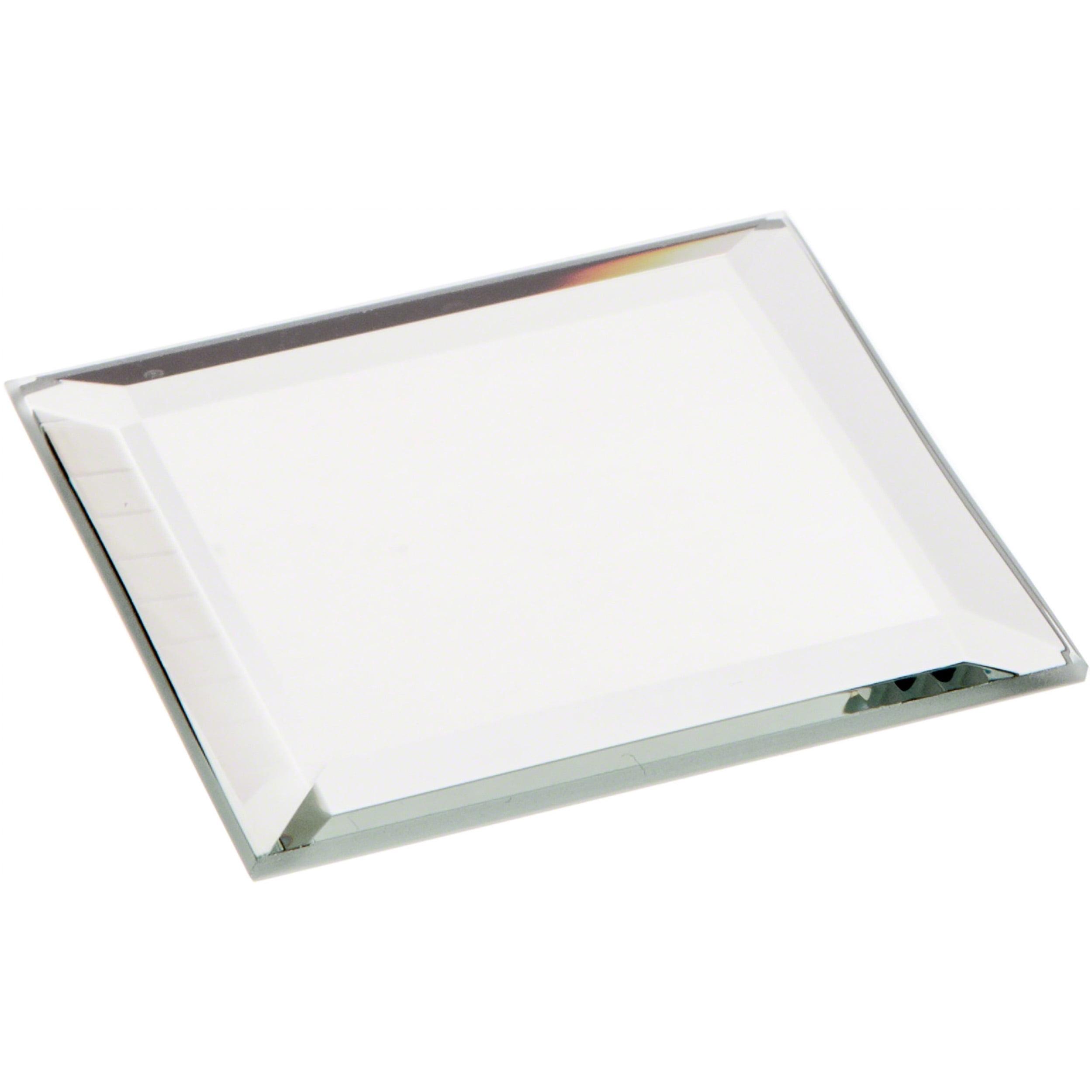 Polished Square Beveled Glass Mirror, 2 inch x 2 inch, Pack of 2