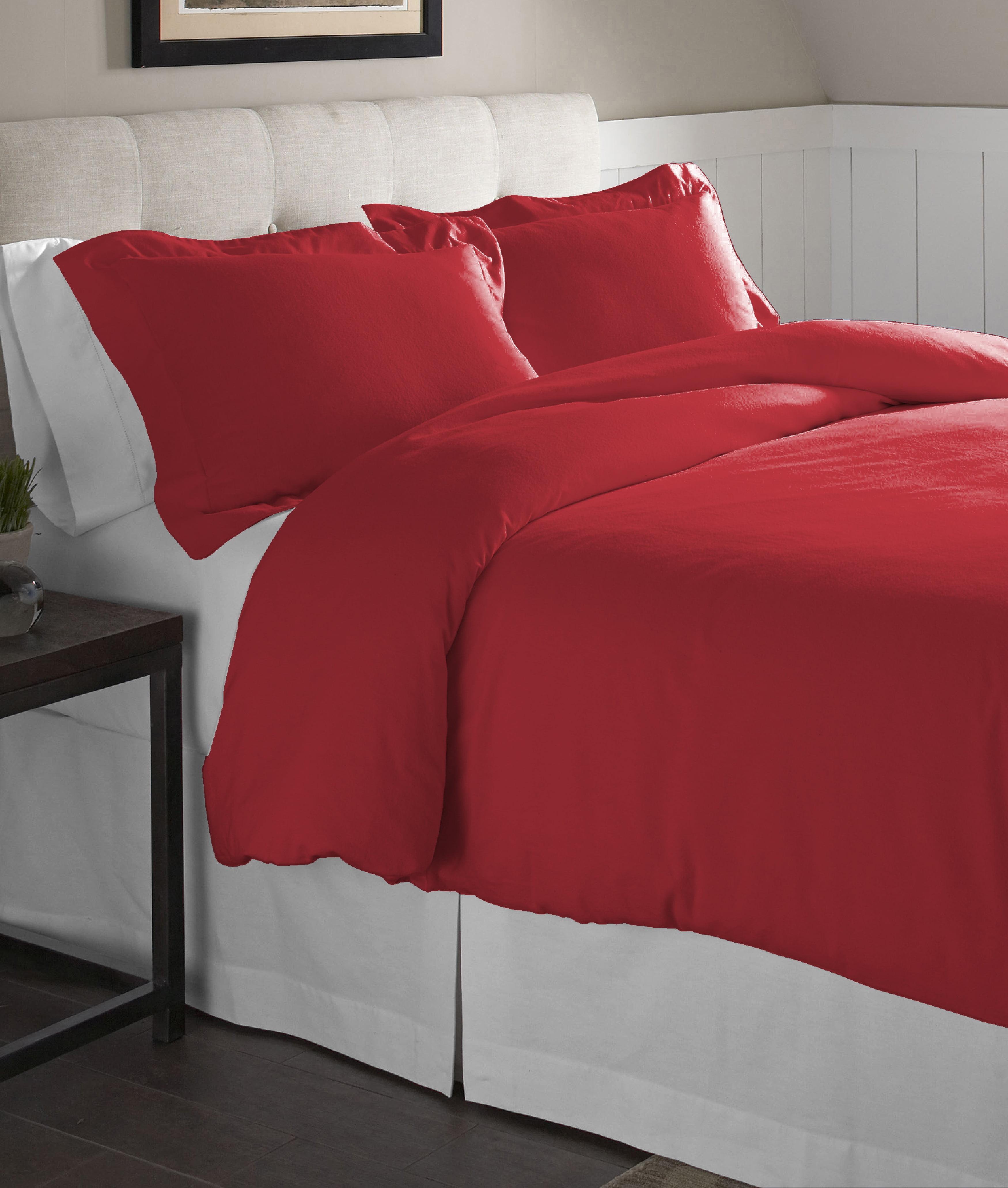 Pointehaven Flannel Duvet Cover Set