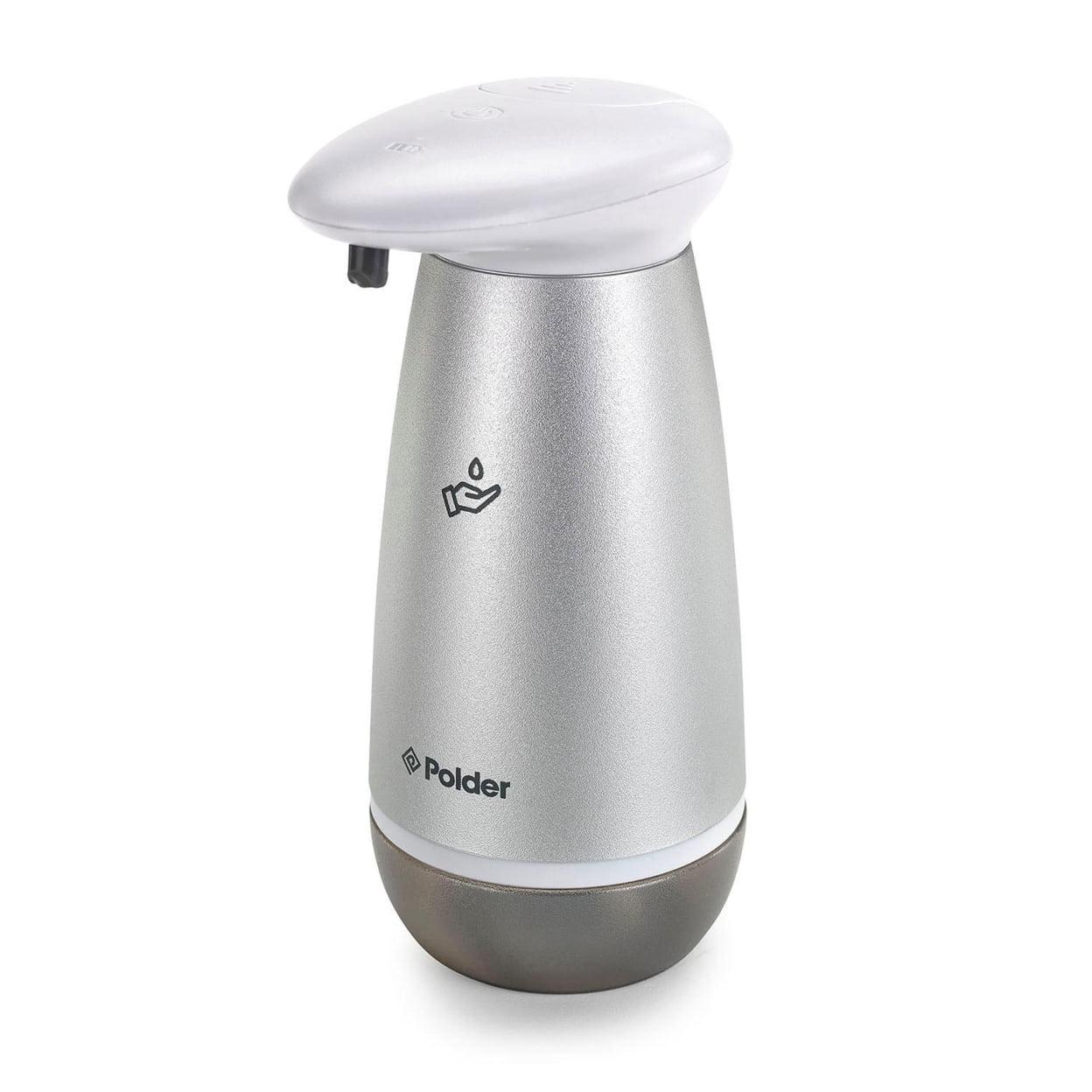 Silver and White Automatic No-Touch Sensor Soap Pump