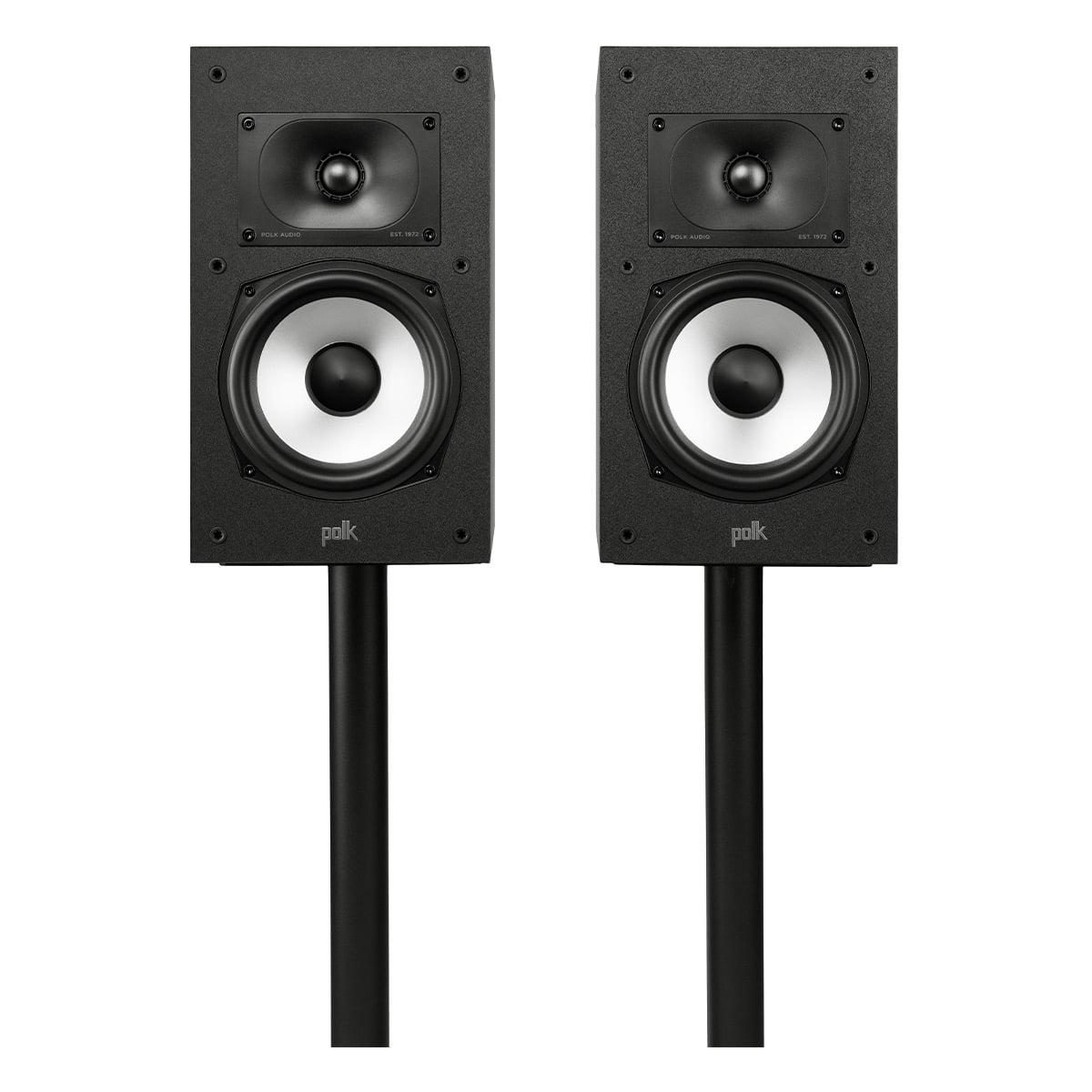 Polk Black MDF 2-Way Bookshelf Speakers with Dolby Atmos