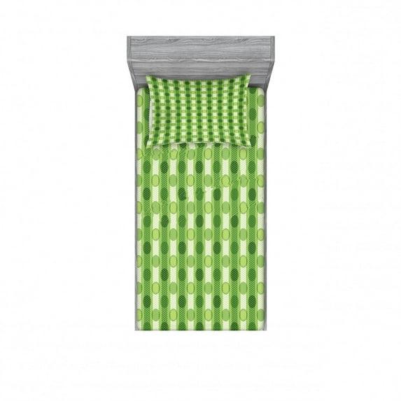 Ambesonne Microfiber Polka Dots Sheet Set
