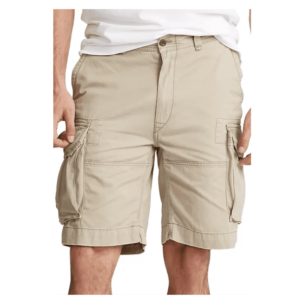 Hudson Tan Regular Fit Cargo Utility Shorts