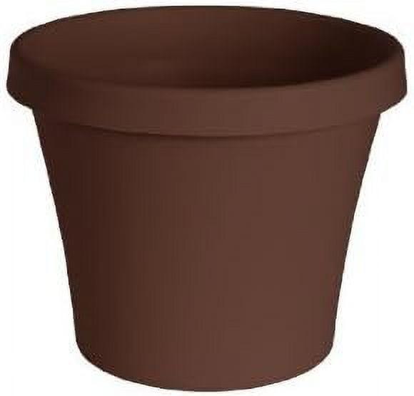 Chocolate Tapered Traditional Indoor Outdoor Planter